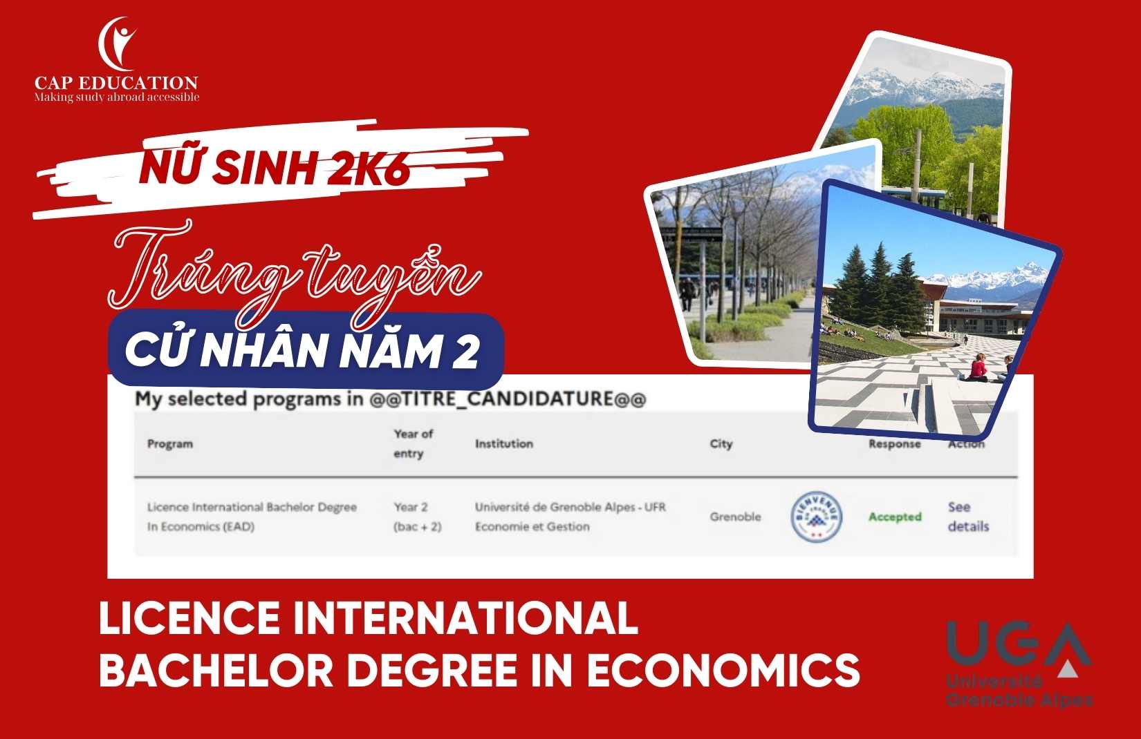 Hành Trình Nữ Sinh 2k6 CAP Vào Thẳng Cử Nhân Năm 2 Đại Học Grenoble Alpes