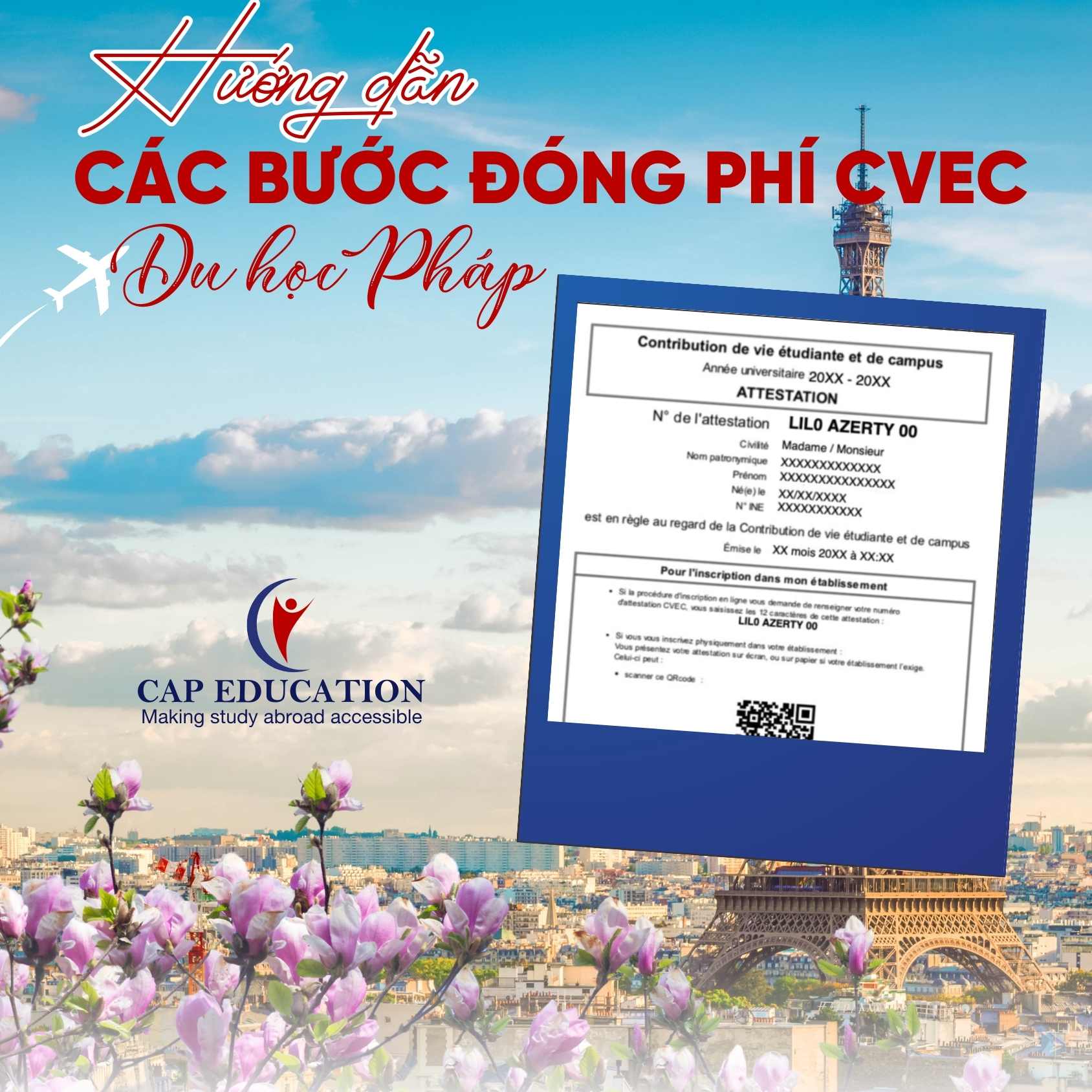 Hướng Dẫn Các Bước Đóng Phí CVEC Du Học Pháp