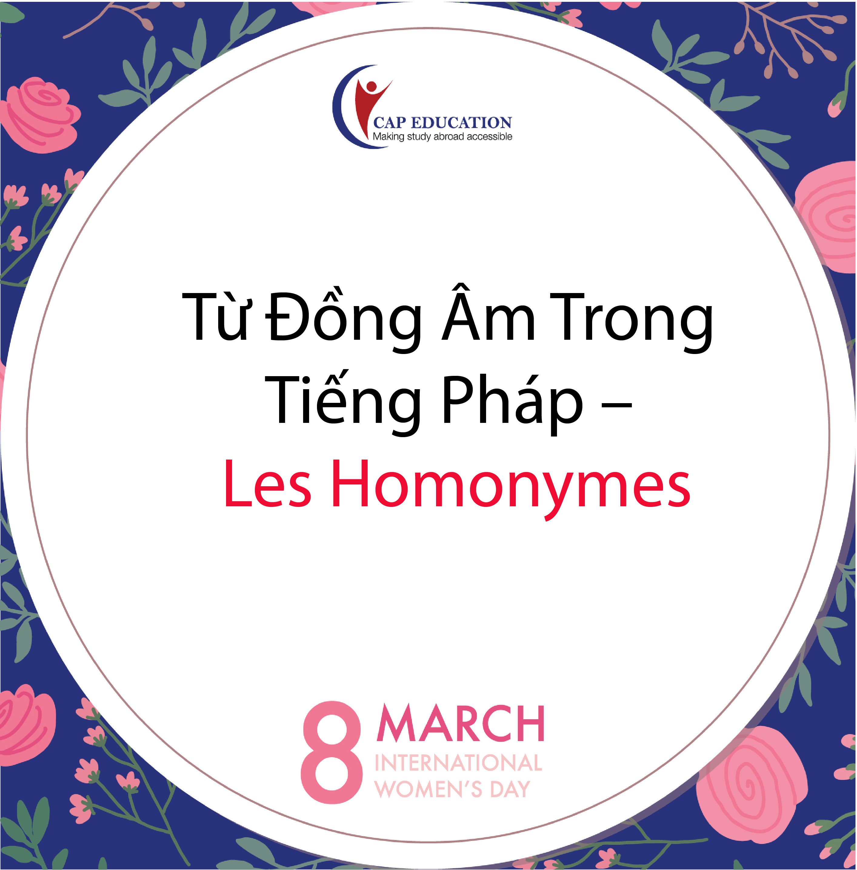 Từ Đồng Âm Trong Tiếng Pháp